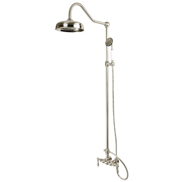 Shower Combo, 2, Tub Wall Mount, Brushed Nickel